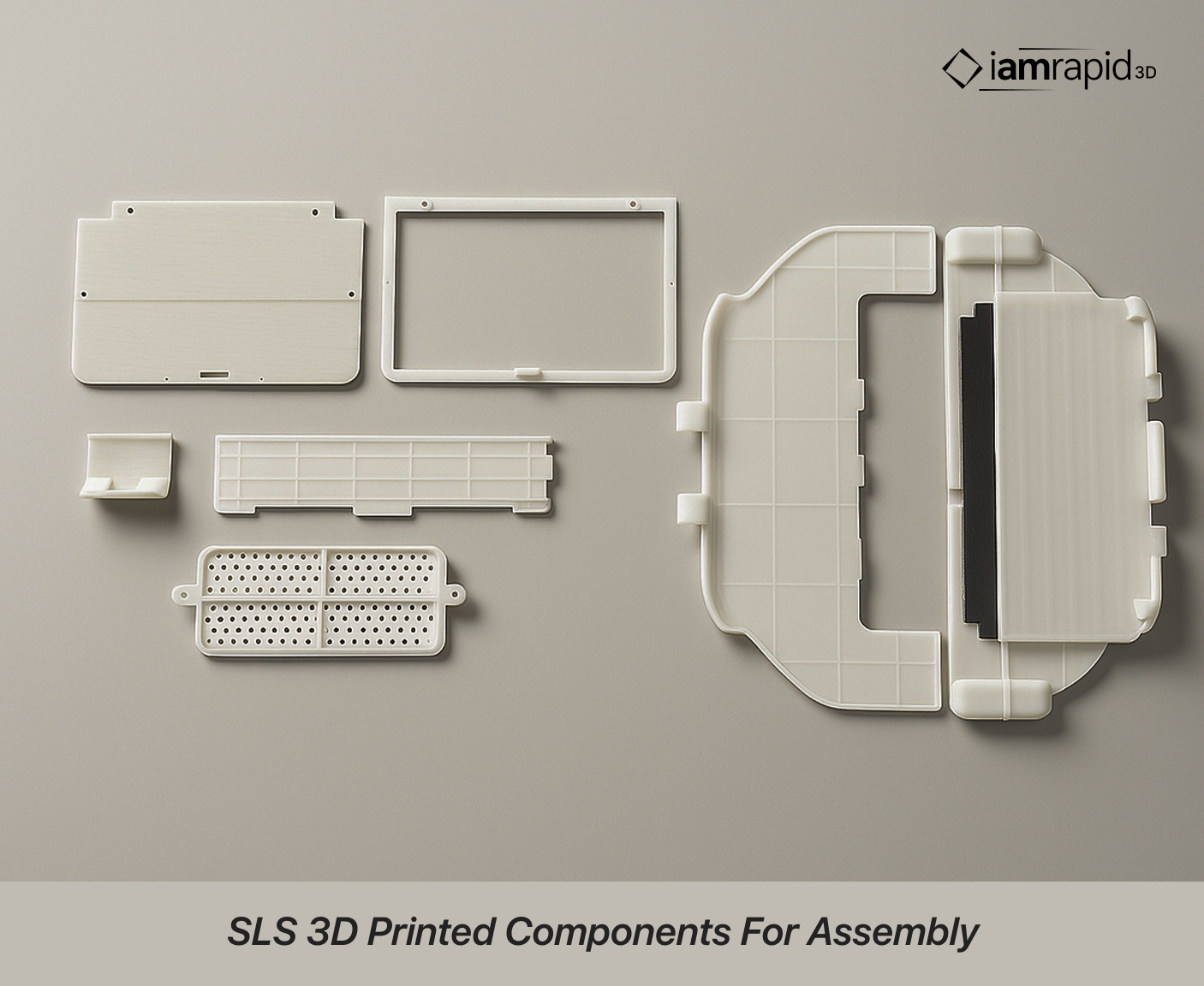 SLS 3D printed components for assembly